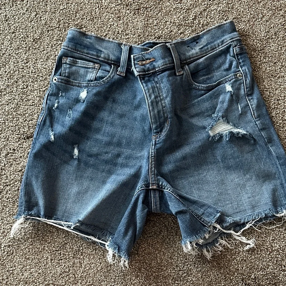 Express Distressed Denim Shorts